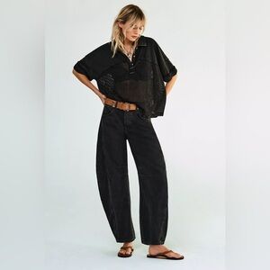 Free people Good Luck Mid-Rise Barrel Jeans